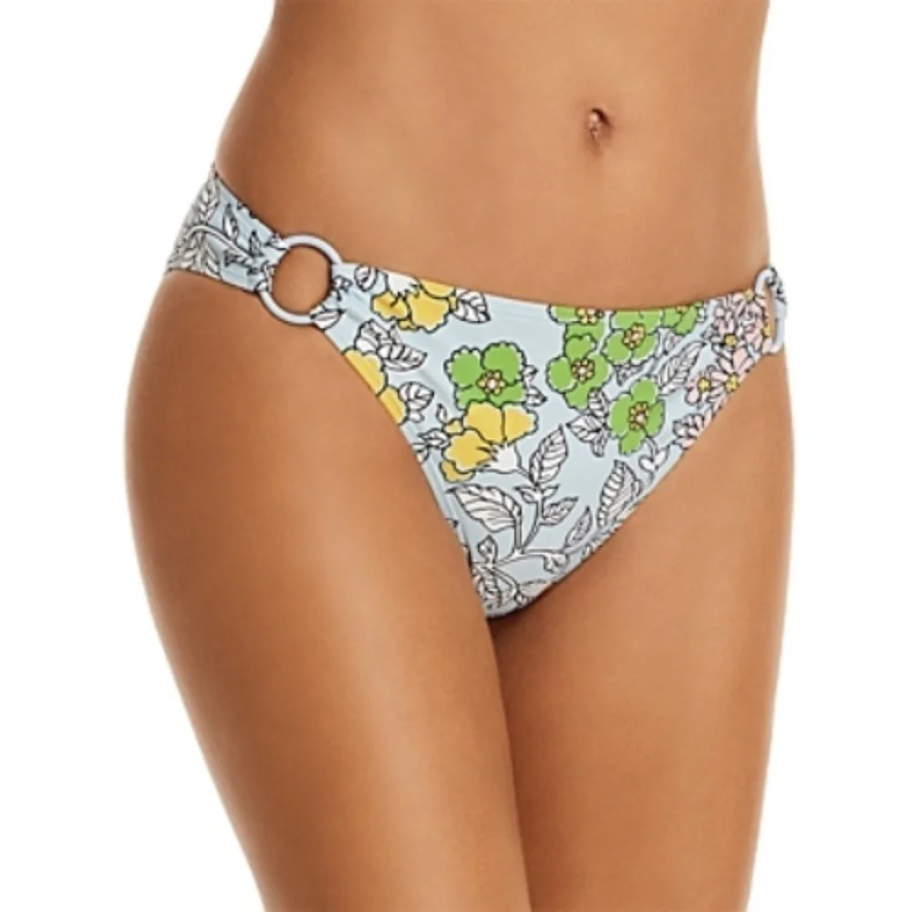NWT Tory Burch Floral Printed Ring Hipster Bikini Bottom Sz. M